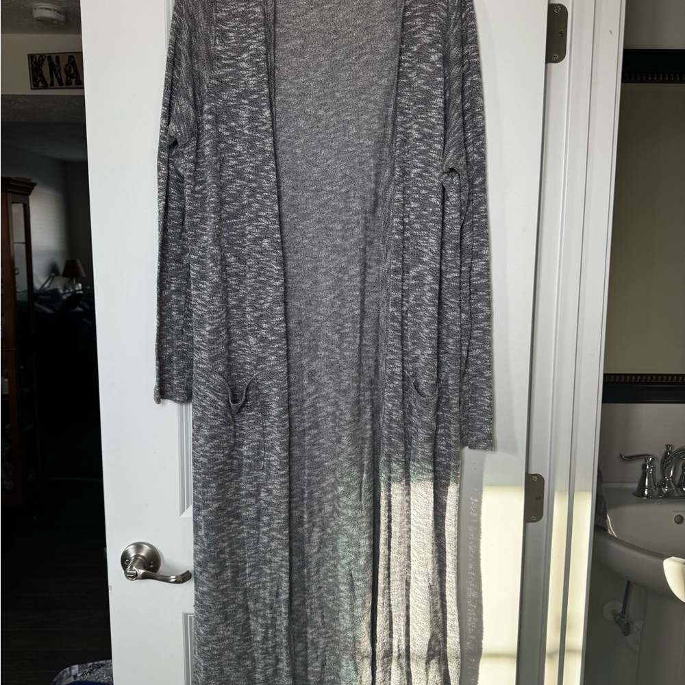 Inspired Hearts Long Heathered Knit Cardigan